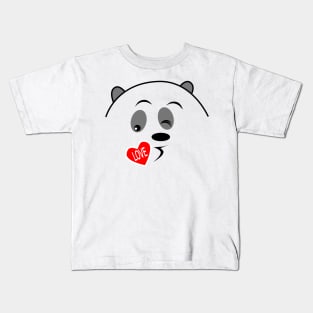 Panda's love kiss! Kids T-Shirt